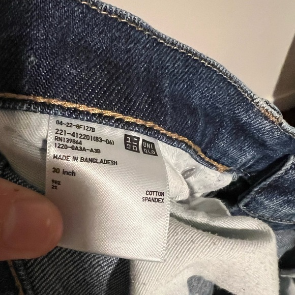Uniqlo High Rise Straight Denim Jeans Size 30 - Picture 4 of 5